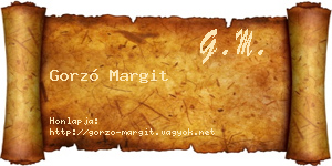 Gorzó Margit névjegykártya